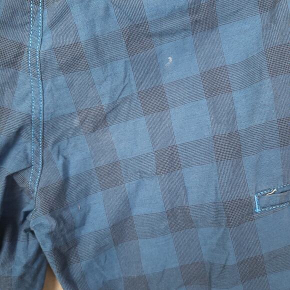 The North Face Men's Chino Shorts Sz 32 Green Plaid Casual Flat Front Golf - Picture 7 of 13